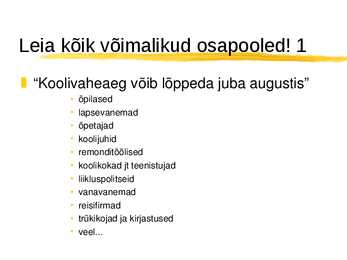 Uudise ülesehitus #7