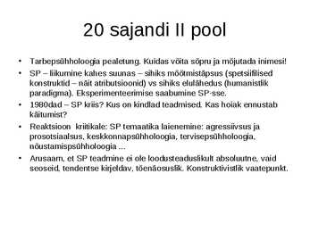 SP1 Sotsiaalpsühholoogia kontspekt #9