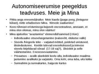 SP2 Inimsuhete ajalugu #10