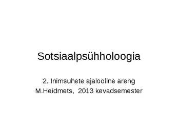 SP2 Inimsuhete ajalugu