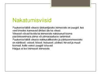 Puukentsefa-liit ja hepatiit #3