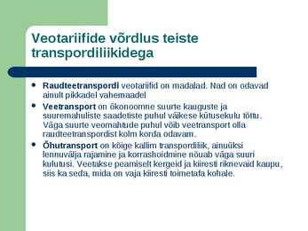 Maanteetransport #7