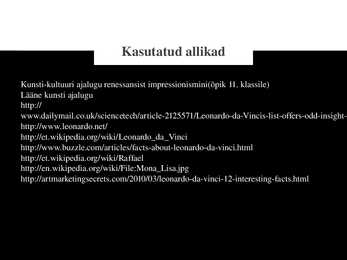 Kunst Itaalias 16 sajandil-Leonardo ja Raffael #31