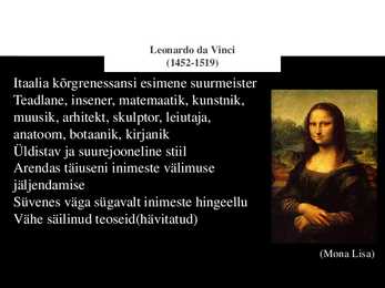 Kunst Itaalias 16 sajandil-Leonardo ja Raffael #7