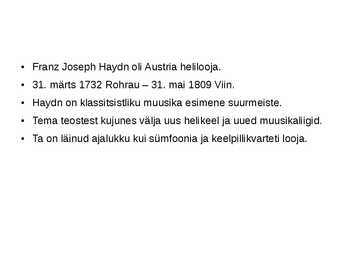 J Haydn #2