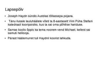 J Haydn #3