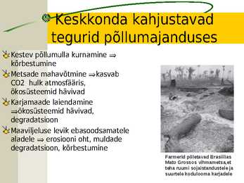 Keskkonnaprobleemid primaarsektoris #2
