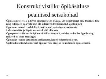 Õppimise konstruktivistlikud ja sotsiaalkonstruktivistlikud käsitlused #5