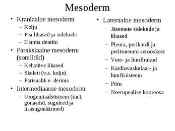 Embrüoloogia #16