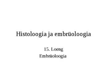 Embrüoloogia