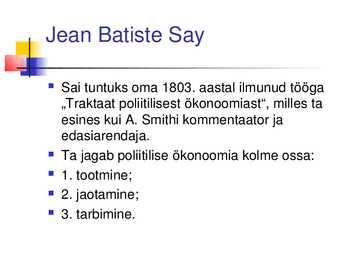 Jean Batiste Say #2