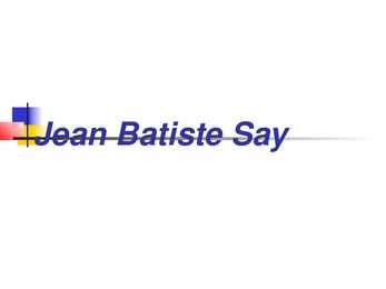 Jean Batiste Say