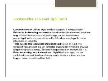 Looduskaitse korraldus Eestis #4