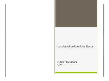 Looduskaitse korraldus Eestis