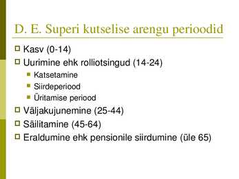 Karjääriplaneerimise paradigmad ja teooriad #13