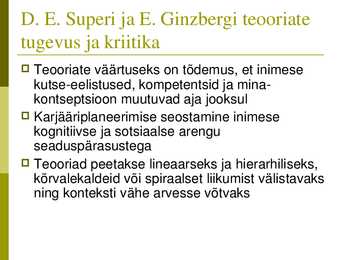 Karjääriplaneerimise paradigmad ja teooriad #15