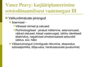 Karjääriplaneerimise paradigmad ja teooriad #22