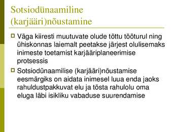 Karjääriplaneerimise paradigmad ja teooriad #23