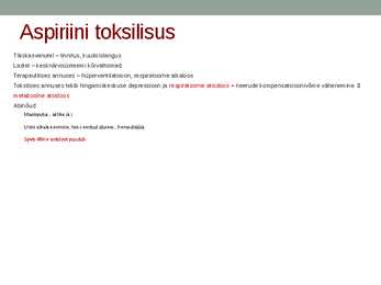 Mittesteroidsete põletikuvastaste ravimite farmakoloogia #57