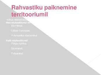 Rahvastiku demograafia #8