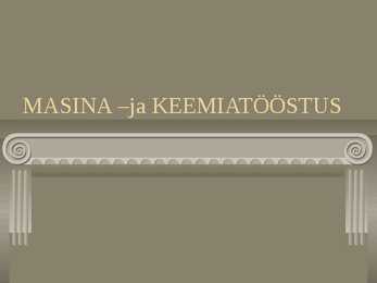 Masina- ja keemiatööstus
