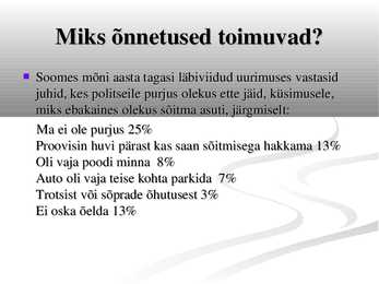 Alkoholi mõju mootorsõiduki juhtimisel #4