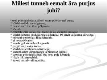 Alkoholi mõju mootorsõiduki juhtimisel #5