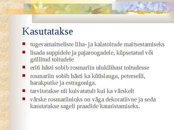 Kodutöö 5 vürtsi-5 ürti #23
