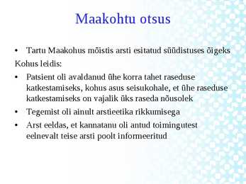 Stigma abordi kaasus #5