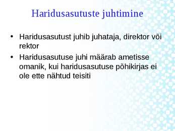Eesti Vabariigi Haridusseadus #6