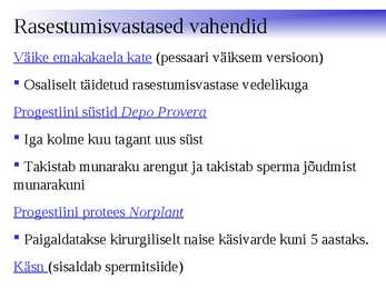 Rasestumisvastased vahendid #11
