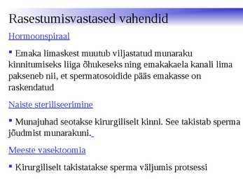 Rasestumisvastased vahendid #14