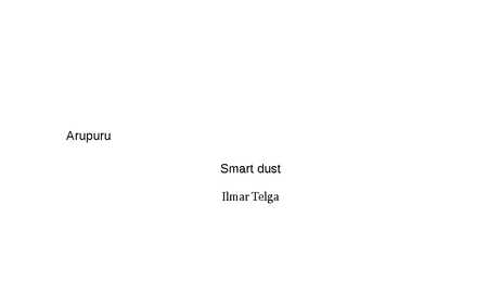 Smart dust ehk arupuru