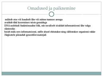 Geen ehk pärilikkustegur #2
