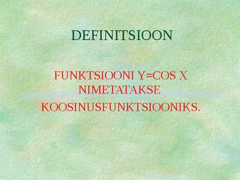 Koosinusfunktsioon #2