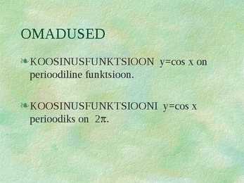 Koosinusfunktsioon #5