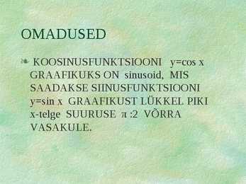 Koosinusfunktsioon #8