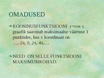 Koosinusfunktsioon #9