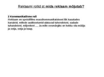 MIS ON REKLAAM #15