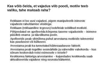 Reklaam kui kommunikatsioon #44