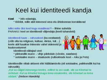 Keele olemus #6