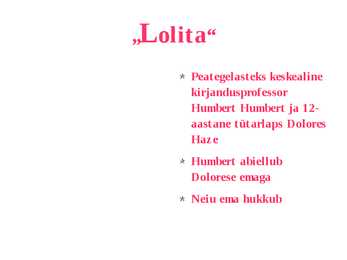 Vladimir Nabokov-Lolita-esitlus #4