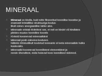 Kivimid-mineraalid #2