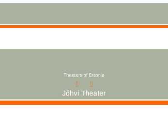 Theaters of Estonia