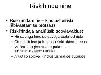 Kindlustusleping #6