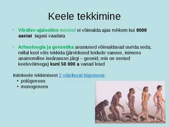 Keele teke ja inimeste ränded #3