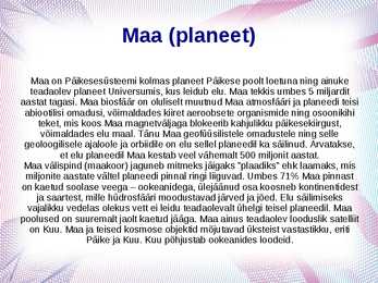 Füüsika slideshow - Maa #2