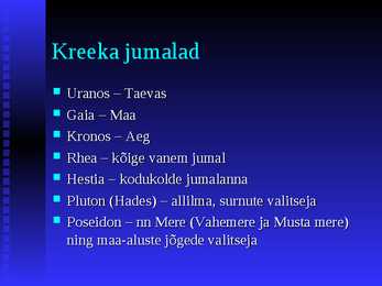 AntiikmütoloogiaKreeka ja rooma jumalad #4