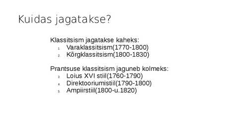 Klassitsism kunstis #3