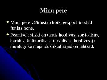 Perekonna ülesanded #9
